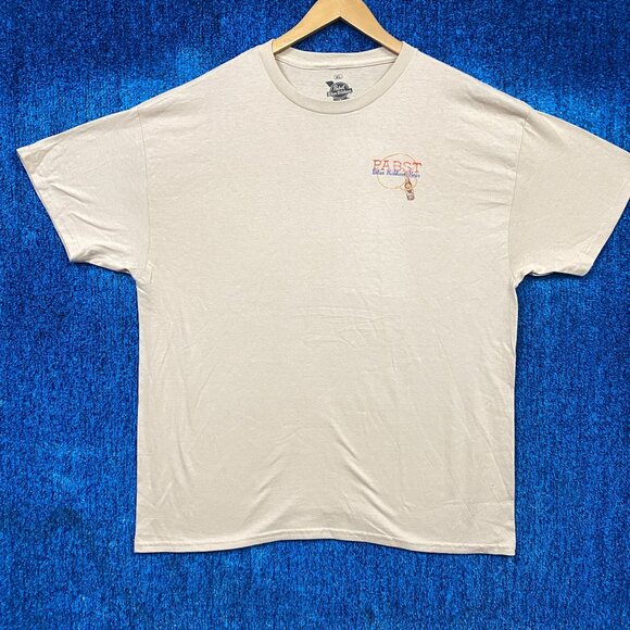 Pabst Blue Ribbon Beer – “Rustle Up Some Refreshments” Graphic Tee– Beige -Size - Picture 1 of 4